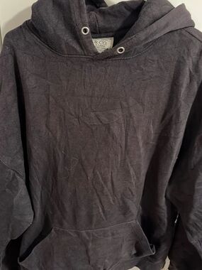CO Men's Black Crewneck Hoodie Pullover